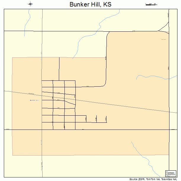 Bunker Hill, KS street map