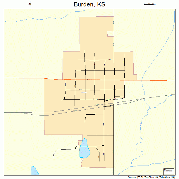 Burden, KS street map