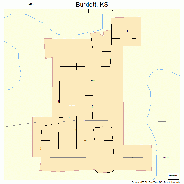 Burdett, KS street map