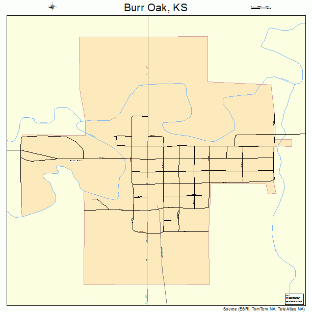Burr Oak, KS street map