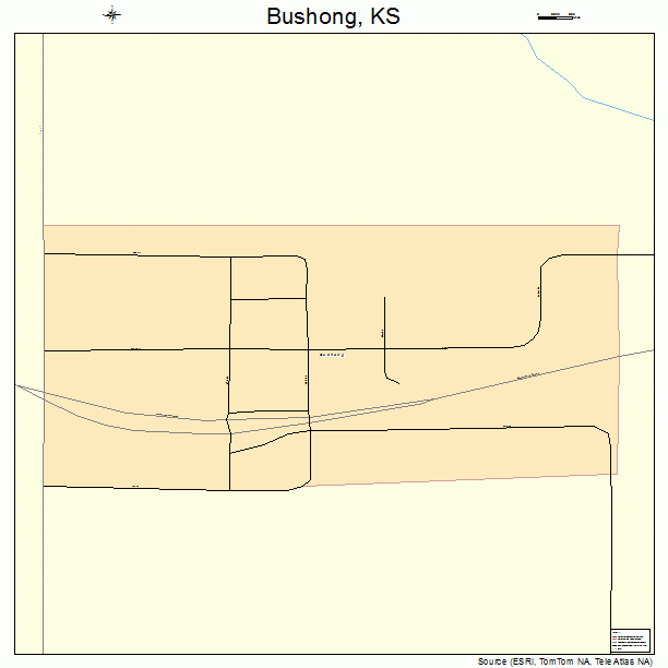 Bushong, KS street map
