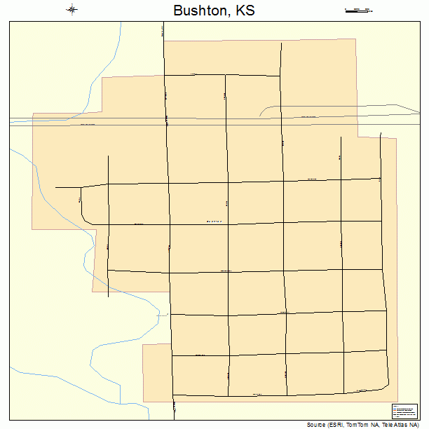 Bushton, KS street map