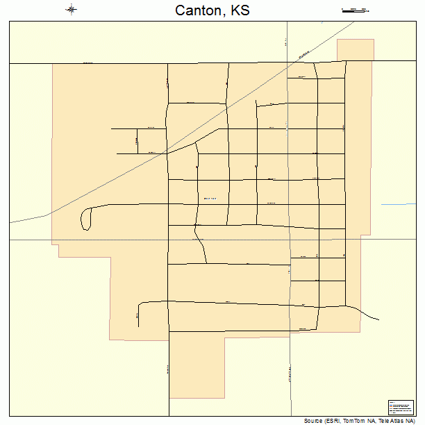 Canton, KS street map