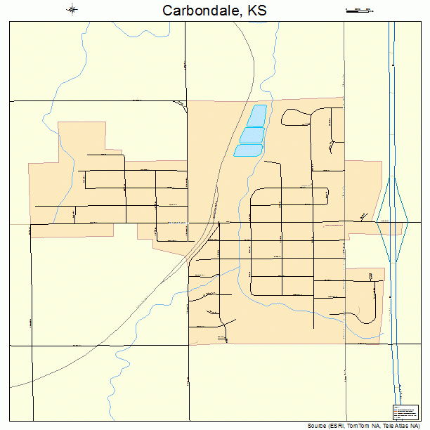 Carbondale, KS street map