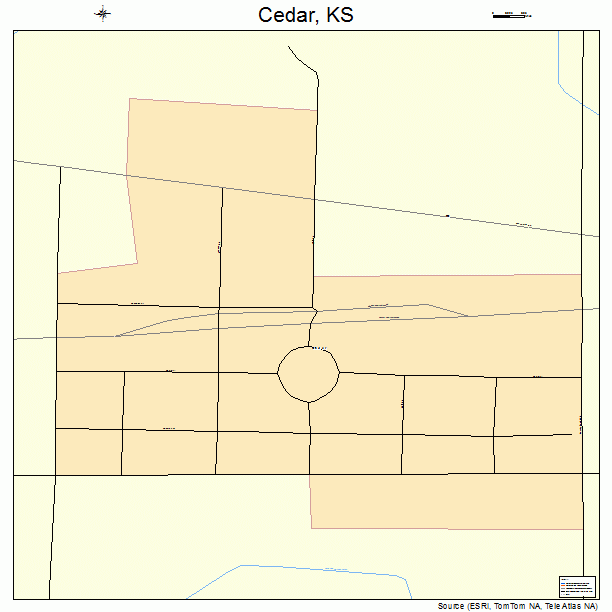 Cedar, KS street map