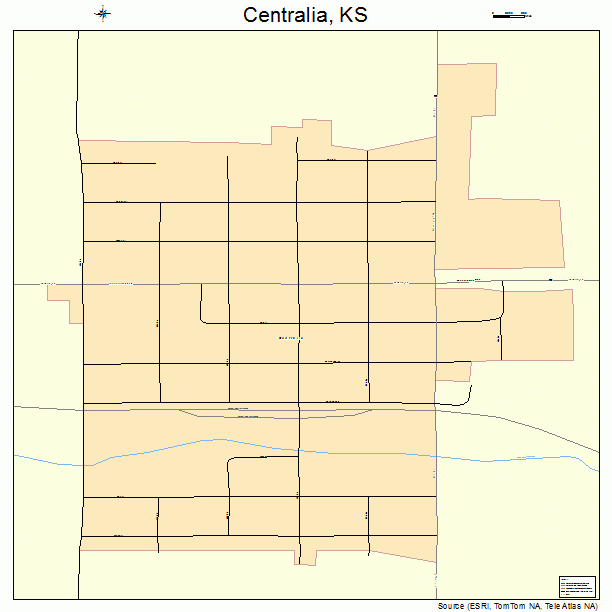 Centralia, KS street map