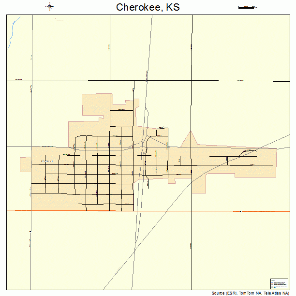 Cherokee, KS street map