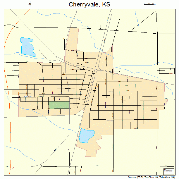 Cherryvale, KS street map