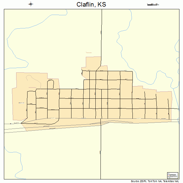 Claflin, KS street map