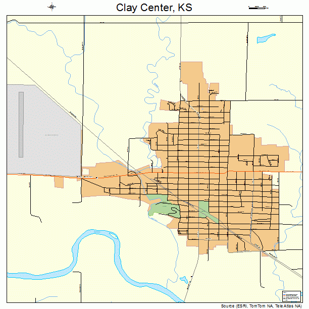 Clay Center, KS street map