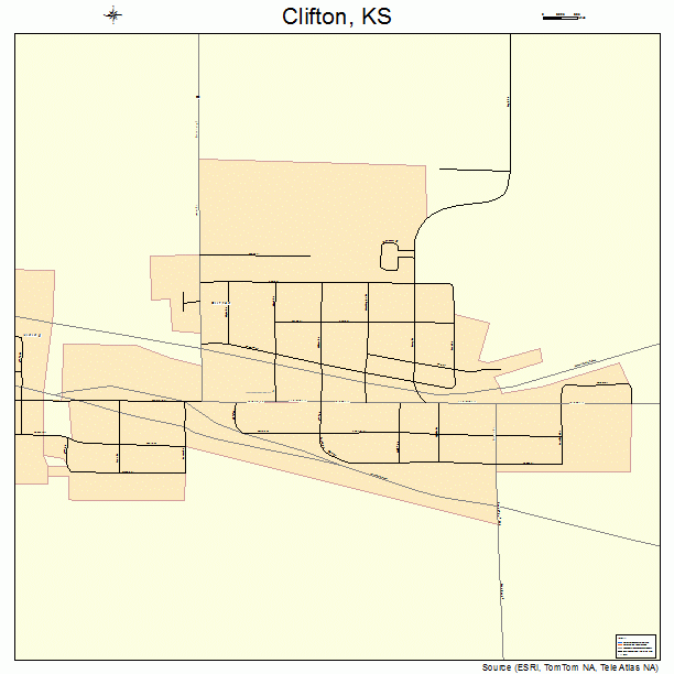 Clifton, KS street map