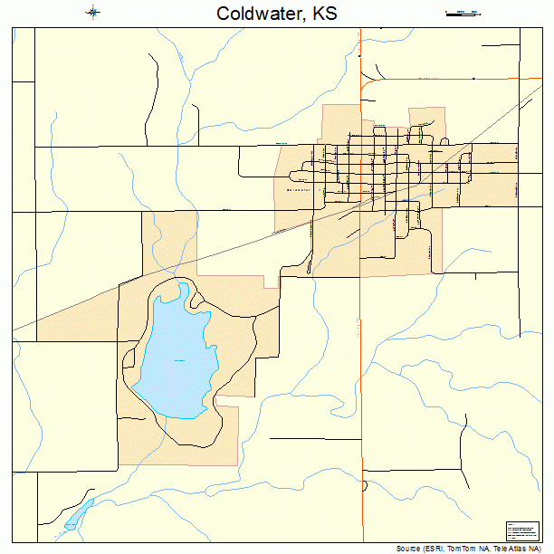 Coldwater, KS street map