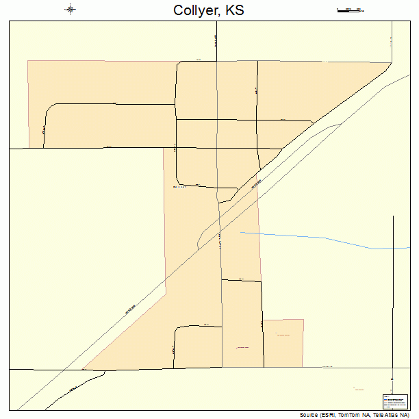 Collyer, KS street map