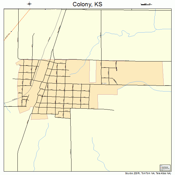 Colony, KS street map