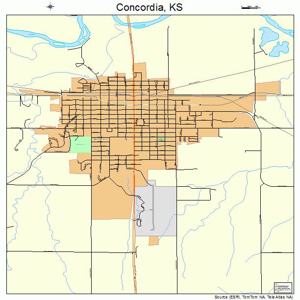 Concordia, KS street map