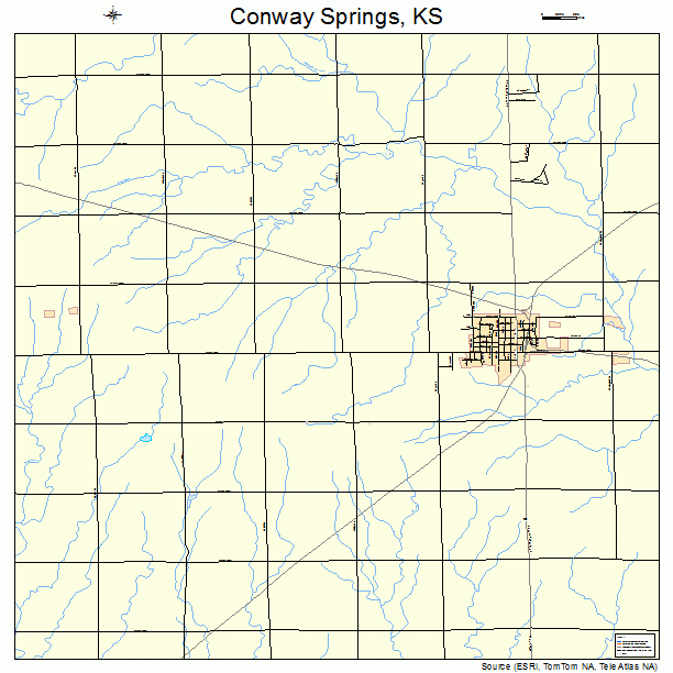 Conway Springs, KS street map