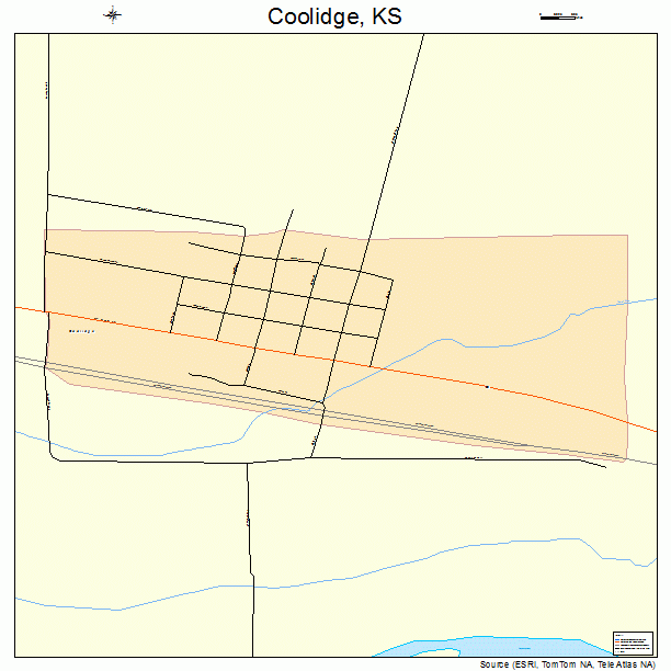 Coolidge, KS street map