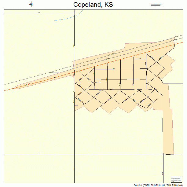 Copeland, KS street map