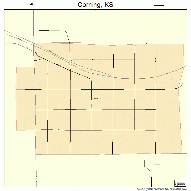 Corning, KS street map