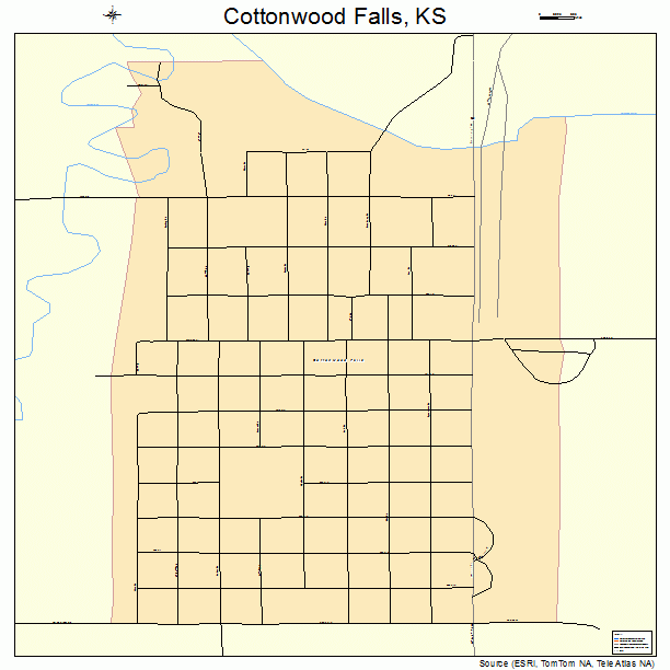 Cottonwood Falls, KS street map