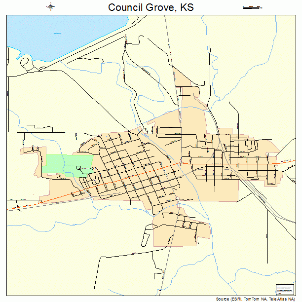 Council Grove, KS street map
