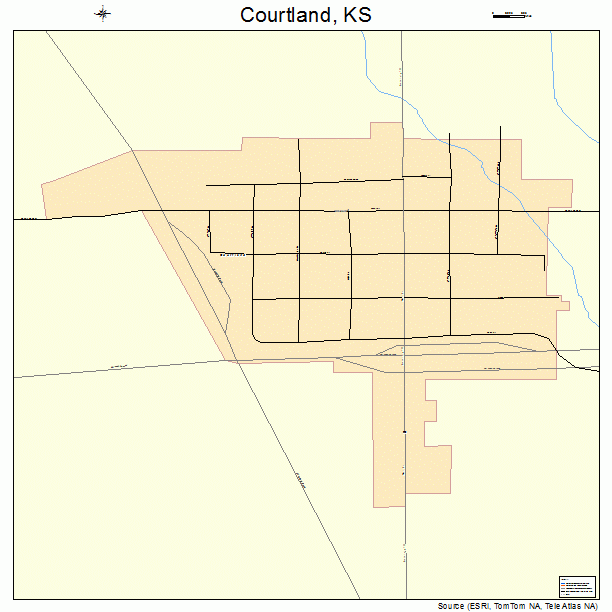 Courtland, KS street map