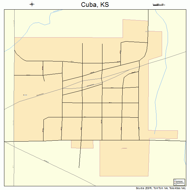 Cuba, KS street map