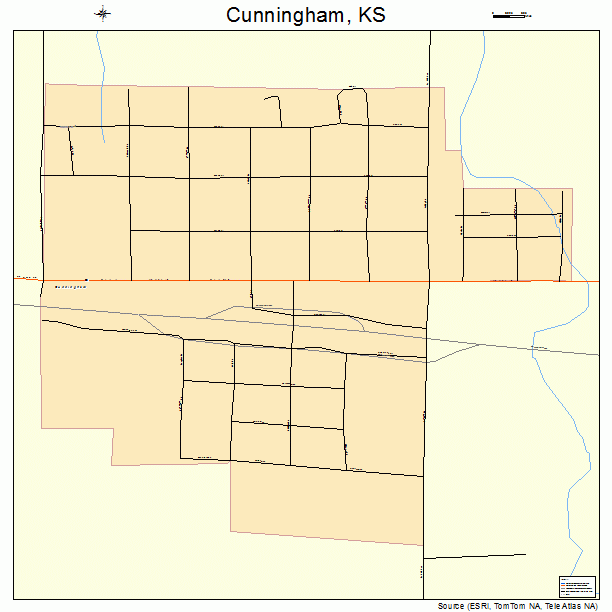 Cunningham, KS street map