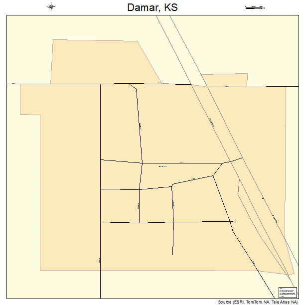 Damar, KS street map