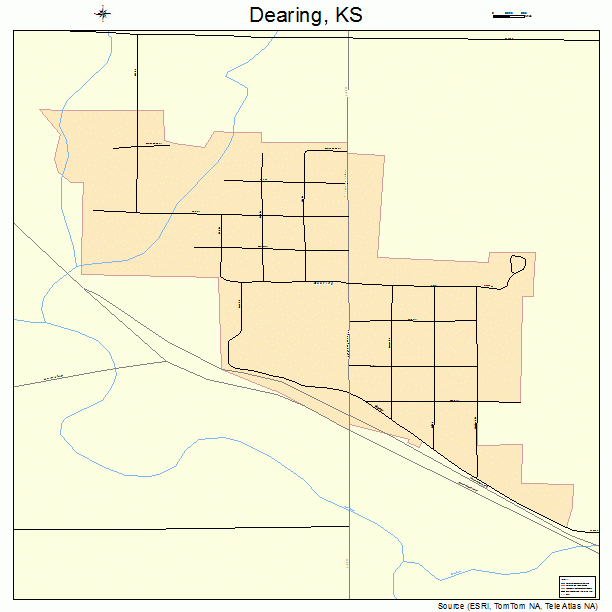 Dearing, KS street map