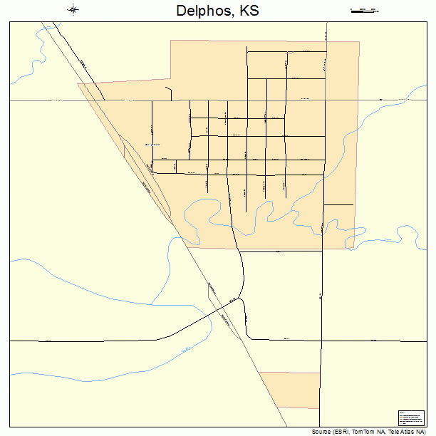 Delphos, KS street map