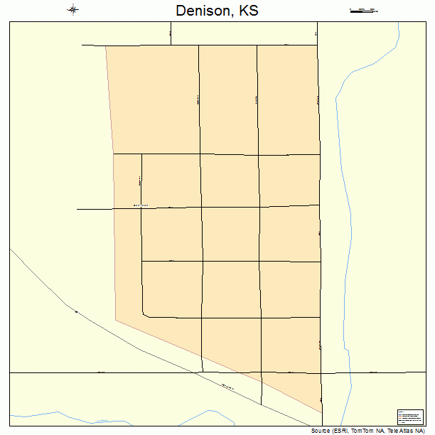 Denison, KS street map