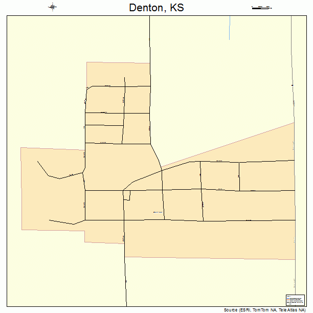 Denton, KS street map