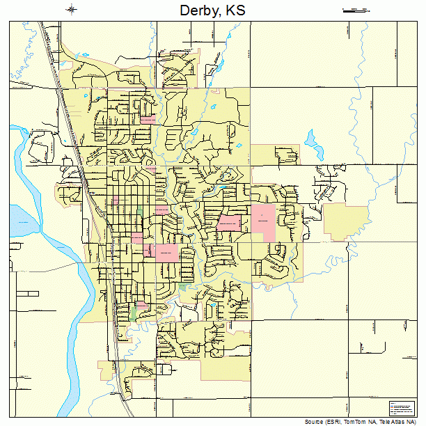 Derby, KS street map