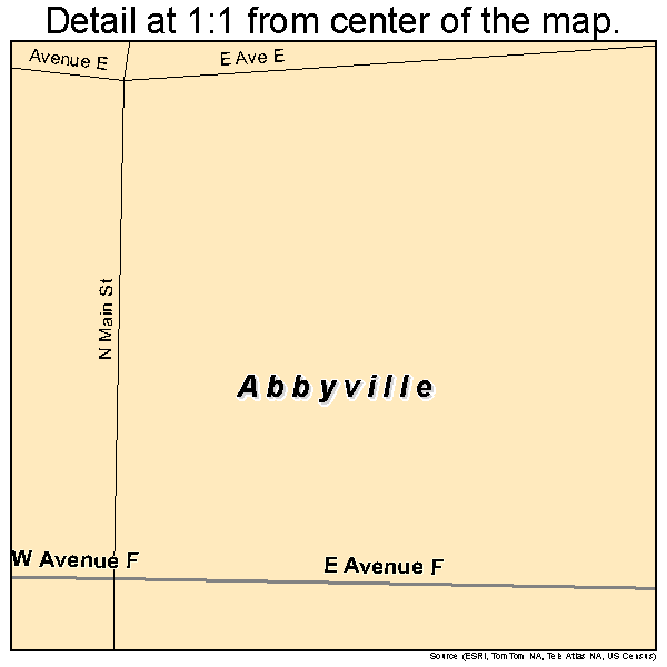 Abbyville, Kansas road map detail