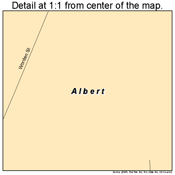 Albert, Kansas road map detail