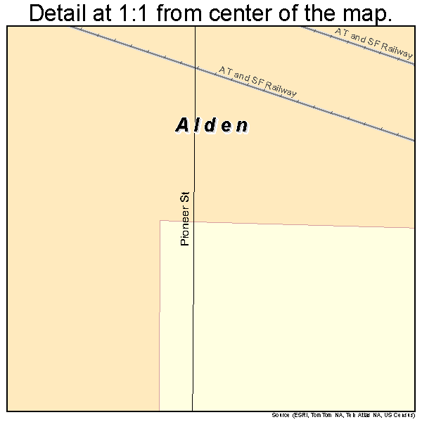 Alden, Kansas road map detail