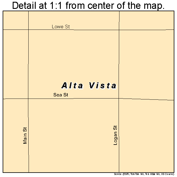 Alta Vista, Kansas road map detail
