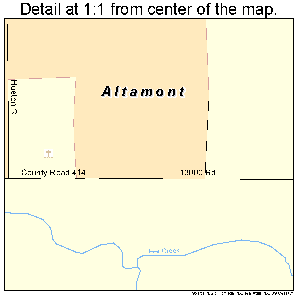 Altamont, Kansas road map detail