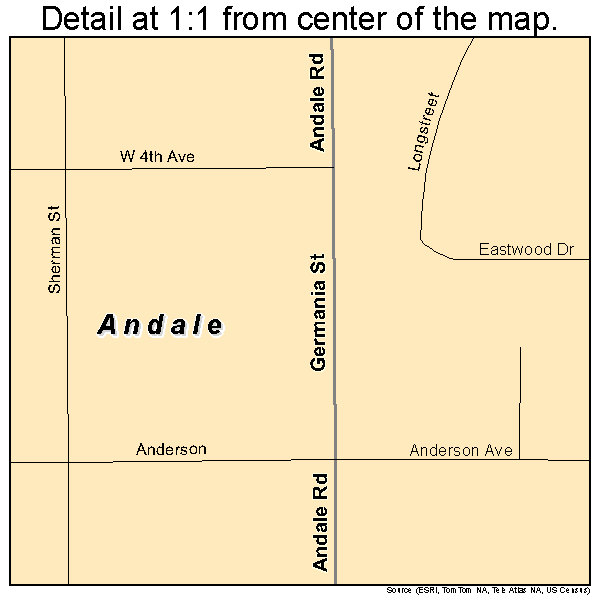 Andale, Kansas road map detail