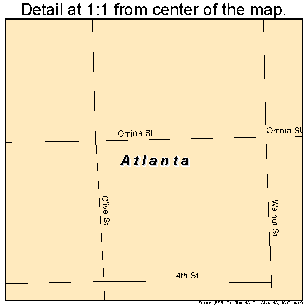 Atlanta, Kansas road map detail