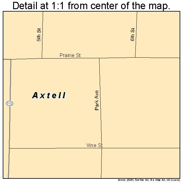 Axtell, Kansas road map detail