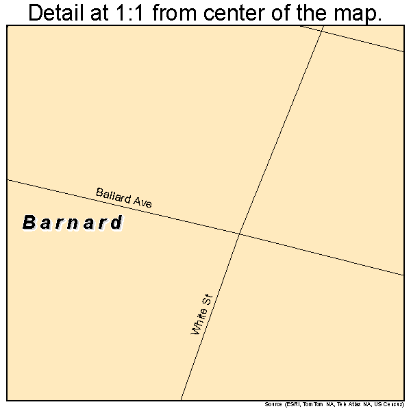 Barnard, Kansas road map detail
