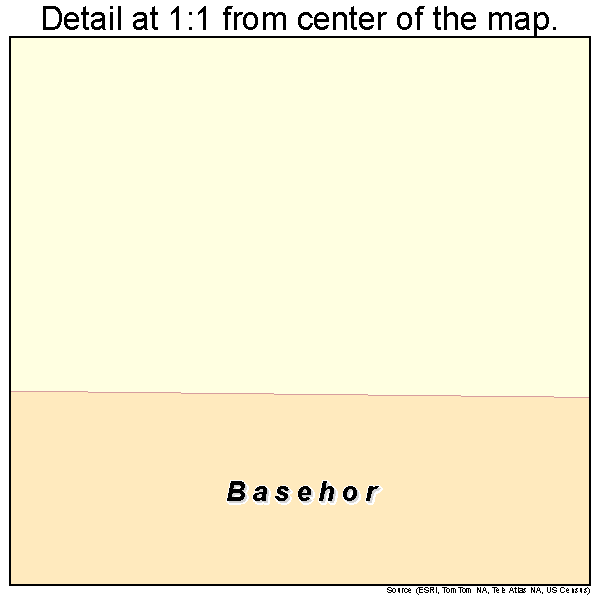Basehor, Kansas road map detail