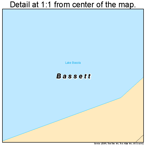 Bassett, Kansas road map detail