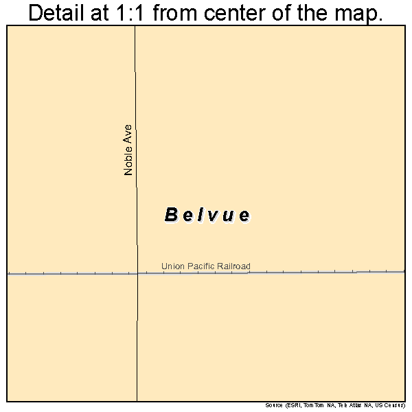 Belvue, Kansas road map detail