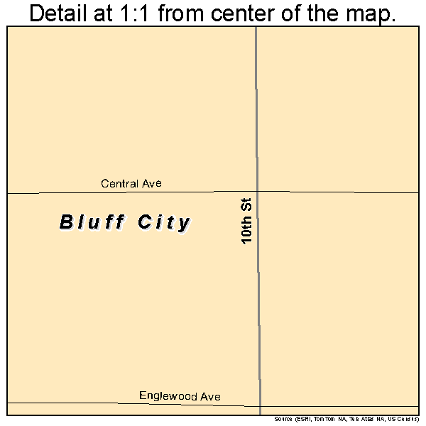 Bluff City, Kansas road map detail