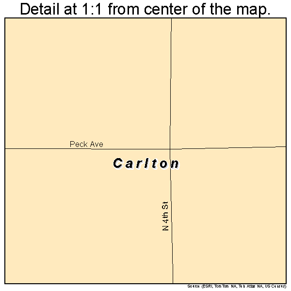 Carlton, Kansas road map detail