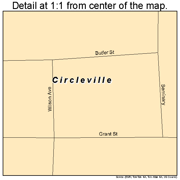 Circleville, Kansas road map detail