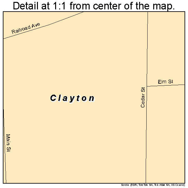 Clayton, Kansas road map detail